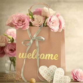 img 1 attached to 🛍️ Premium Quality Kraft Paper Welcome Bags for Wedding Guests - Bulk Pack of 50 - Ideal for Hotel Welcome Bags - Perfect for Presenting Wedding Favors to Guests