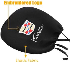 img 2 attached to Lisha 2-Piece Universal Black Car Seat Headrest Cover Compatible For Cadillac Most Models (Embroidery)