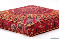 🌺 red mandala design indian floor pillow cushion covers by krati exports logo