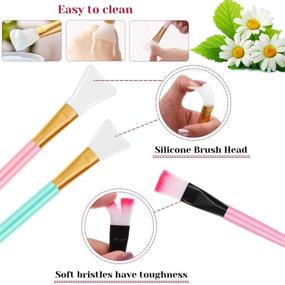 img 1 attached to 🎭 Facial Mask Mixing Set, Anezus 11-Piece DIY Face Mask Mixing Tool Kit with Bowl, Stick, Spatula, Silicone Brush, Spray Bottle, Puff, Soaking Bottle, and Gauges