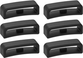img 4 attached to 6 Pack of Fastener Loops - 28mm Width Band Keeper for Garmin Vivoactive HR/Forerunner 910XT and Fitbit Surge Bands Replacement