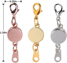 img 3 attached to 🔗 24 PCS Magnetic Lobster Clasps Jewelry Extenders – Enhance Your DIY Necklace Bracelet Making with Round Necklace Clasp Magnet Locking Closures in Gold, Silver, and Rose Gold