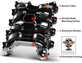 img 3 attached to 🔧 A-Premium Upper Intake Manifold with Thermostat - Compatible with Ford Crown Victoria Mustang Explorer Lincoln Town Car Mercury Grand Marquis Mountaineer 2001-2011 (V8 4.6L Only)