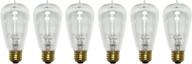 🌟 satco filament vintage incandescent 6 pack - timeless glow for classic ambiance logo