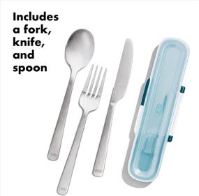 img 2 attached to 🍴 Convenient OXO Good Grips Prep & Go Utensil Set: Stainless Steel with Case, Dishwasher Safe