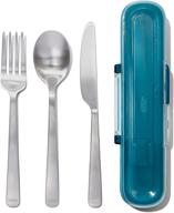 🍴 convenient oxo good grips prep & go utensil set: stainless steel with case, dishwasher safe logo