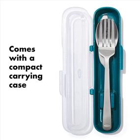 img 1 attached to 🍴 Convenient OXO Good Grips Prep & Go Utensil Set: Stainless Steel with Case, Dishwasher Safe