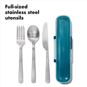 img 3 attached to 🍴 Convenient OXO Good Grips Prep & Go Utensil Set: Stainless Steel with Case, Dishwasher Safe