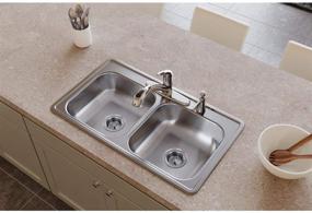 img 3 attached to Elkay D233194 Dayton Stainless Steel Sink - Double Bowl Drop-in for Effortless Kitchen Organization