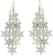 glitter snowflake christmas earrings - lux accessories xmas dangles logo