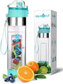 img 4 attached to 🍓 Top-Quality Bottom Loading Fruit Infuser Water Bottle Bundle with Bottle Brush, Insulating Sleeve & Infusion Recipe eBook - Leak Proof, Sweat Proof & BPA-Free (Teal)