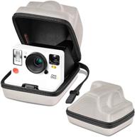 переносной чехол fintie для мгновенной плёночной камеры polaroid onestep 2 vf - серебряный | ударопрочный чехол для путешествий с регулируемым ремешком на руку и металлическим крючком логотип