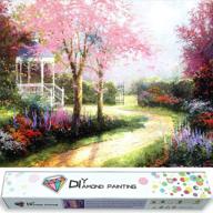 🖼️ 12x16inch full drill crystal rhinestone diy 5d diamond painting kit for adults - cherry blossoms theme, cross stitch arts craft for home wall decoration logo