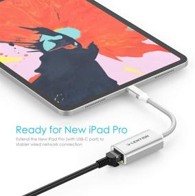 img 1 attached to LENTION USB C to Gigabit Ethernet Adapter: High-Speed Network Converter for MacBook Pro, iPad Pro, Chromebook, and More