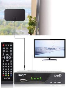 img 2 attached to 📺 Digital TV Converter Box with Free Analog CH3 CH4 Receiver, ATSC Tuner, Media Player Bundle, 30 Mile Flat UHF VHF Digital TV Indoor Antenna, HDMI Cable, Recording PVR, Coaxial Out, and USB Input