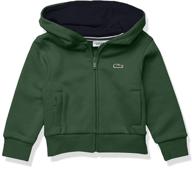 👕 lacoste hooded fleece sweatshirt silver boys' clothing in fashion: find the perfect hoodies & sweatshirts logo