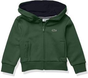 img 3 attached to 👕 Lacoste Hooded Fleece Sweatshirt Silver Boys' Clothing in Fashion: Find the Perfect Hoodies & Sweatshirts