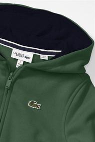 img 2 attached to 👕 Lacoste Hooded Fleece Sweatshirt Silver Boys' Clothing in Fashion: Find the Perfect Hoodies & Sweatshirts