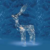 🦌 brite star 48" lighted and animated buck deer christmas yard art - clear lights - make your holidays shine! logo