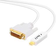 🔌 j&d кабель-адаптер mini displayport к dvi (белый, 15 футов) - конвертер высокого качества для порта thunderbolt логотип
