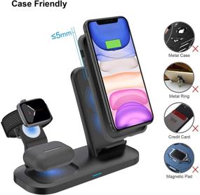 img 1 attached to Ultimate 3-in-1 Wireless Charger Dock: Apple Airpods 2/Pro, iPhone 11/11 Pro Max/X/XS/XR/8/8 Plus, Apple Watch Series 5/4/3/2/1 Compatible