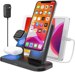 img 4 attached to Ultimate 3-in-1 Wireless Charger Dock: Apple Airpods 2/Pro, iPhone 11/11 Pro Max/X/XS/XR/8/8 Plus, Apple Watch Series 5/4/3/2/1 Compatible