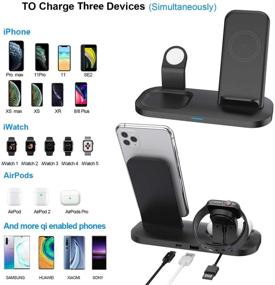 img 3 attached to Ultimate 3-in-1 Wireless Charger Dock: Apple Airpods 2/Pro, iPhone 11/11 Pro Max/X/XS/XR/8/8 Plus, Apple Watch Series 5/4/3/2/1 Compatible