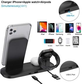 img 2 attached to Ultimate 3-in-1 Wireless Charger Dock: Apple Airpods 2/Pro, iPhone 11/11 Pro Max/X/XS/XR/8/8 Plus, Apple Watch Series 5/4/3/2/1 Compatible