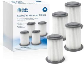 img 4 attached to 🔍 Fette Filter - Vacuum Filters Compatible with Black + Decker POWERSERIES PRO 2in1 Cordless Vacuums HCUA525 Series. Replaces Part # CUAHF10 (4-Pack)