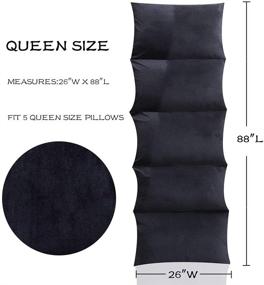 img 2 attached to Children's Plush Floor Pillows Bed Cover - Ideal for Sleepovers, Lounging, Nap Mats, Reading Nooks, Playtime, and Seating - Cover Only (Solid Black)