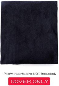 img 1 attached to Children's Plush Floor Pillows Bed Cover - Ideal for Sleepovers, Lounging, Nap Mats, Reading Nooks, Playtime, and Seating - Cover Only (Solid Black)