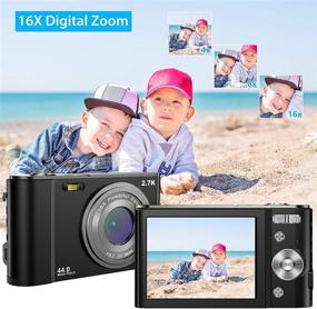 img 2 attached to 📸 VAFOTON Digital Camera 2.7K 44MP - Compact Pocket Camera with 2.8" LCD, 16X Zoom - Ideal for Adults, Seniors, Students, Kids, Beginners