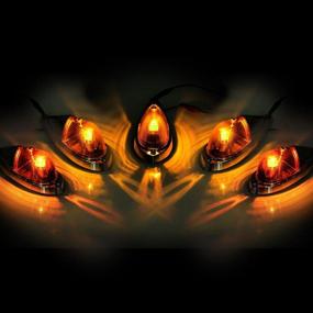 img 3 attached to Enhance Your Truck's Aesthetics with Partsam 5X Amber Cab Marker Top Roof Running Lights - Perfect Fit for Kenworth/Peterbilt/Freightliner/Mack/Western Star Truck Trailer