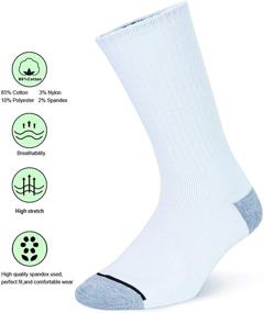 img 2 attached to 🧦 Comfy Cotton Heavy Cushion Crew Socks - Men's 10 Pack Athletic Casual Socks by SoxDaddy