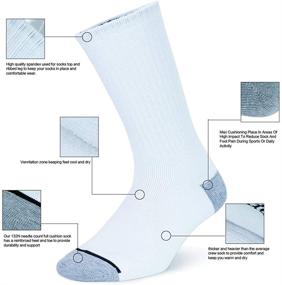 img 3 attached to 🧦 Comfy Cotton Heavy Cushion Crew Socks - Men's 10 Pack Athletic Casual Socks by SoxDaddy