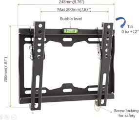 img 3 attached to 📺 YSLMOUNT Tilt LCD/LED TV Wall Mount Bracket: Max VESA 200X200, 14"-43" TV Sizes