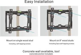 img 2 attached to 📺 YSLMOUNT Tilt LCD/LED TV Wall Mount Bracket: Max VESA 200X200, 14"-43" TV Sizes