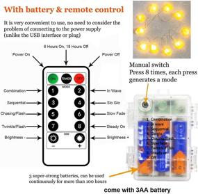 img 3 attached to Himalayan Salt String Lights Remote Control (8 Modes) with 3 AA Batteries - Natural Salt Block 10 LED Thanksgiving Christmas Party Décor Gift for Friend