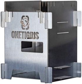 img 4 attached to 🔥 OneTigris ROCUBOID Camping Stove - Foldable, Lightweight Portable Wood Burning Stove - Stainless Steel with Pocket for Camping, Hiking, Backpacking, Survival, Outdoor Cooking, Picnic, BBQ