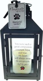img 3 attached to Pawprints Left by You Memorial 🐾 Gifts: Black Metal Lantern with Pawprint Design