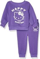 🐱 hello kitty infant girls sweatsuit: 2-piece sweatshirt and pant active set логотип