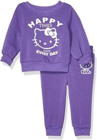 img 3 attached to 🐱 Hello Kitty Infant Girls Sweatsuit: 2-Piece Sweatshirt and Pant Active Set