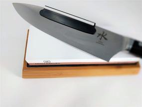 img 3 attached to Mizu 1000 / 6000 Grit Premium Whetstone Knife Sharpening Stone Set: Japanese Style Waterstone for All Blades with Non Slip Bamboo Base - Complete with Angle Guide & Instructions