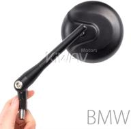 🔍 kiwav motorcycle mirrors aluminum retro black - compatible with bmw m10 x 1.5 adapters logo