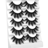👁️ winifred 20mm false eyelashes: dramatic faux mink lashes pack - thick, fluffy, volume. 3d fake eyelashes bulk: 5 pairs of stunning false lashes! logo