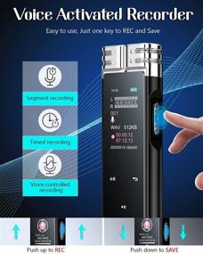 img 1 attached to 🎙️ High-Performance 64GB Touch Screen Digital Voice Recorder with Playback, Voice Activation, and Dual Microphones - HD-Audio Portable Tape Recorder for Lectures, Meetings, Interviews - Built-in USB for Easy Data Transfer