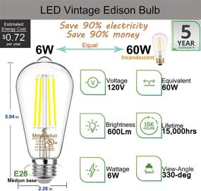 img 3 attached to 💡 Daylight Vintage Equivalent Brightness Non Dimmable Bulb