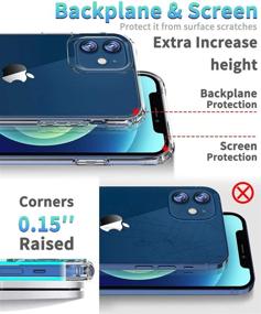 img 1 attached to 📱 AEDILYS iPhone 12 Mini Case (2020), [Airbag Series] with [2 x Tempered Glass Screen Protector], Military Grade, 15Ft. Drop Tested, Scratch-Resistant, 5.4 Inch - Clear, fdf-90