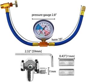 img 3 attached to 🔌 BPV31 Piercing Valve with R134a Refrigerant Charging Hose: Gauge, Can Tap, and Compatibility with R-12/R-22 Port