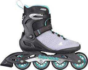 img 3 attached to Zetrablade Elite Women's Adult Fitness Inline Skate - Black and Powder Blue, High-Performance Inline Skates by Rollerblade